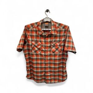 Merrell Men's “Opti-Wick” Plaid Button-Down Shirt - XL /TG